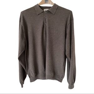 Pronto Uomo 100% Merino Wool Brown Pullover Men’s size 3X